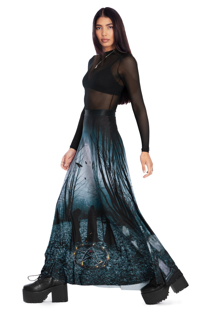 BlackMilk Clothing - Nocturnal Rituals Maxi Skirt