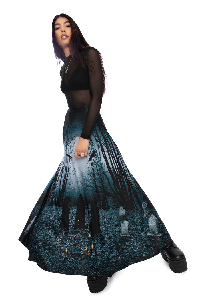 BlackMilk Clothing - Nocturnal Rituals Maxi Skirt