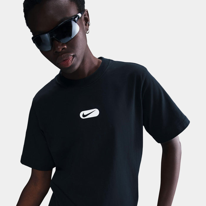 NSW Club Swoosh Womens Short Sleeve Shirt (Black)