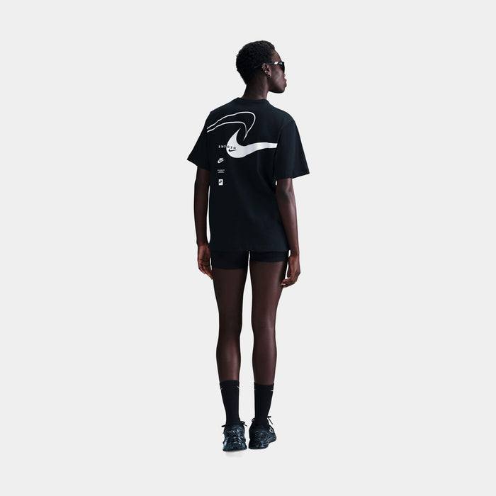 NSW Club Swoosh Womens Short Sleeve Shirt (Black)