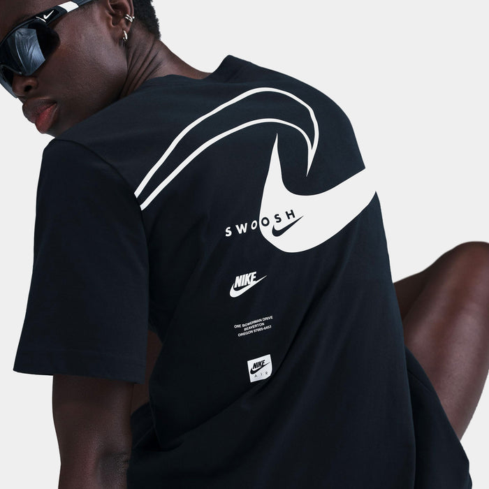 NSW Club Swoosh Womens Short Sleeve Shirt (Black)