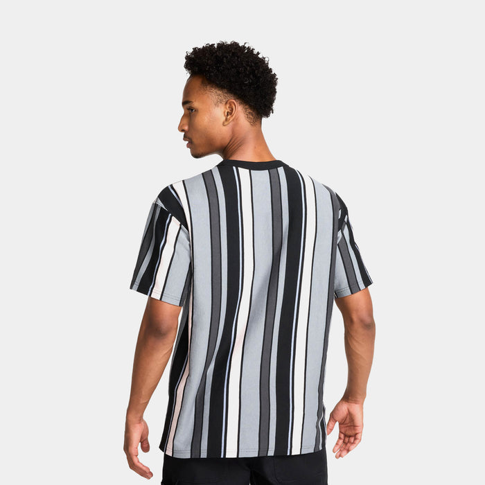 NSW Max 90 Stripe Mens Short Sleeve Shirt (White/Black/Blue)