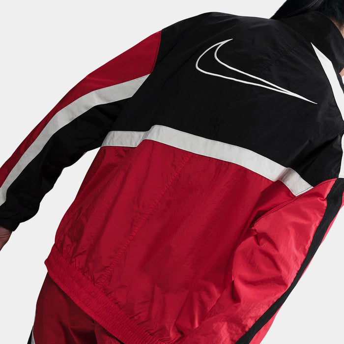 NSW Oversized Woven Womens Jacket (Red/Black)
