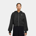 NSW Phoenix Fleece Loose Cropped Full Zip Womens Hoodie (Black/Beige)
