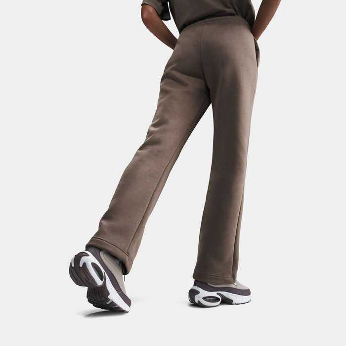 NSW Phoenix Fleece Open Hem Womens Sweatpants (Brown/Beige)