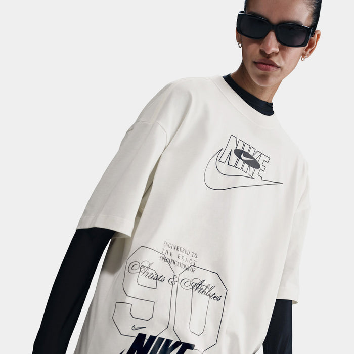 NSW Street Oversized Womens Short Sleeve Shirt (White)