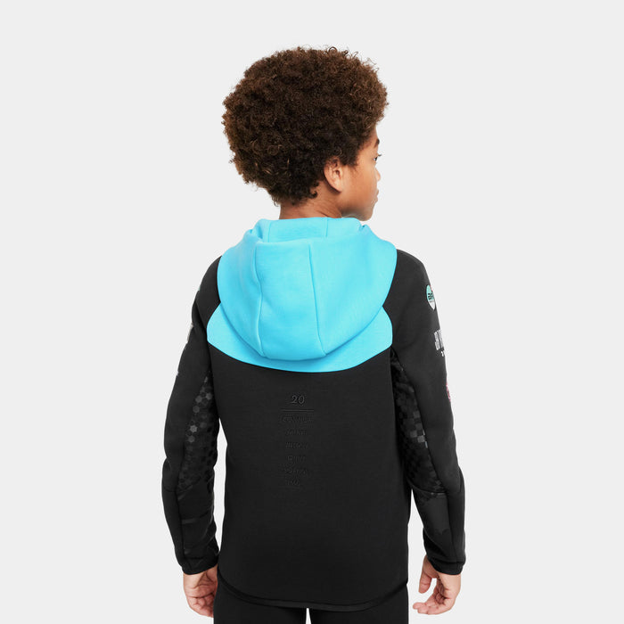 NSW Tech Fleece Full Zip Grade School Hoodie (Black/Blue)
