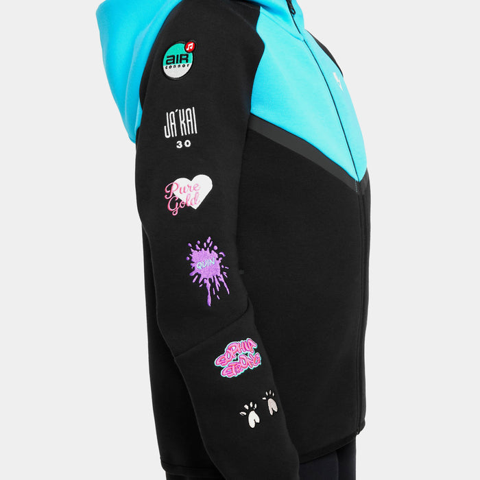 NSW Tech Fleece Full Zip Grade School Hoodie (Black/Blue)