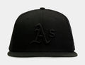 Oakland A's Blackout 9Fifty Trucker Mens Hat (Black)