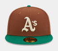 Oakland A's Harvest 59Fifty Mens Hat (Brown/Green)