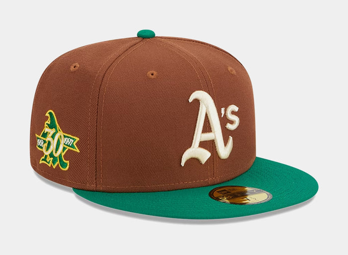 Oakland A's Harvest 59Fifty Mens Hat (Brown/Green)
