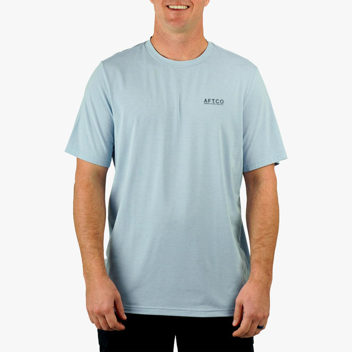 Dusk Heather $Model is 6'4, 220lbs Size XL$