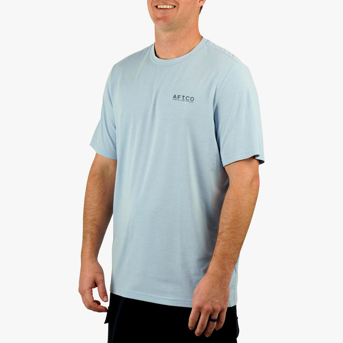 Dusk Heather $Model is 6'4, 220lbs Size XL$