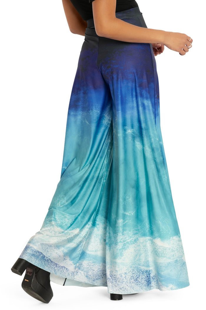 BlackMilk Clothing - Ocean Waves Palazzo Pants