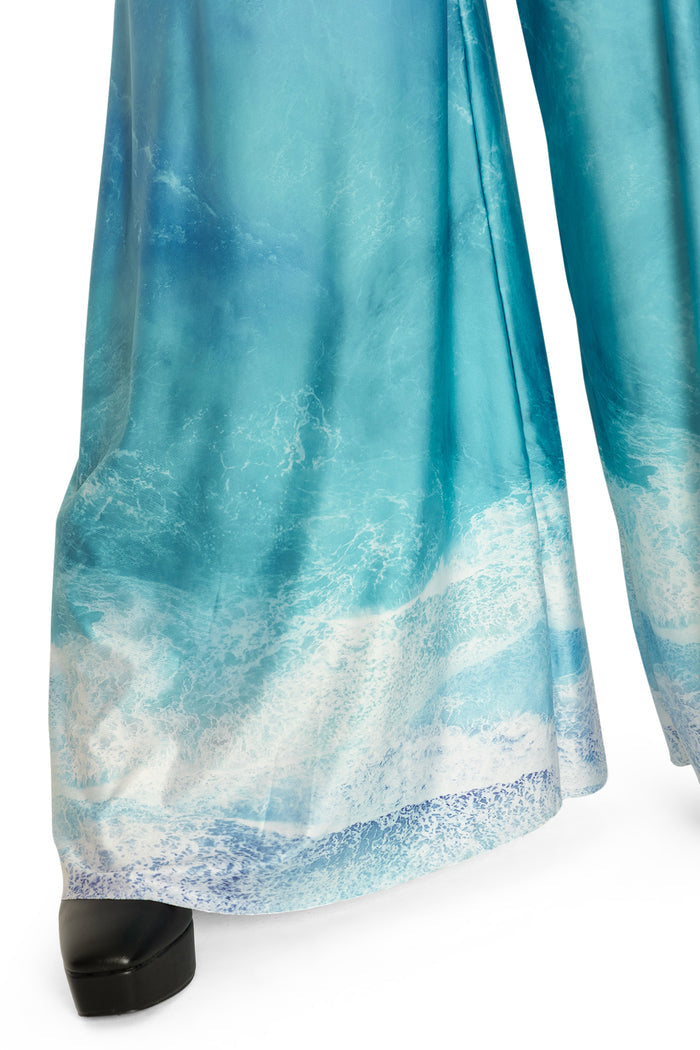 BlackMilk Clothing - Ocean Waves Palazzo Pants