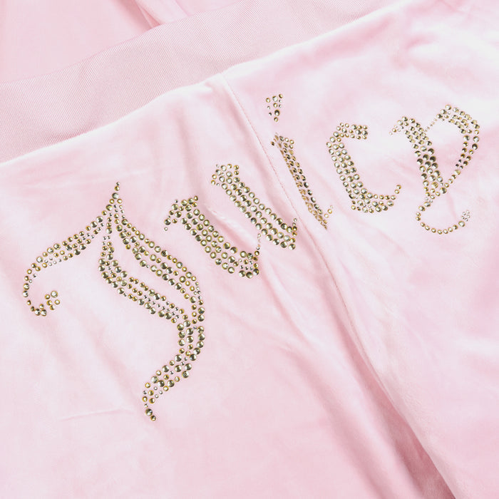 Og Big Bling Velour Womens Track Pants (Pink/Gold)