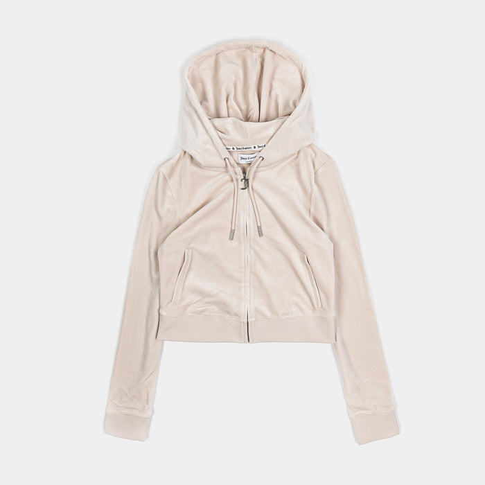 OG Bling Velour Full Zip Womens Hoodie (Crystal)