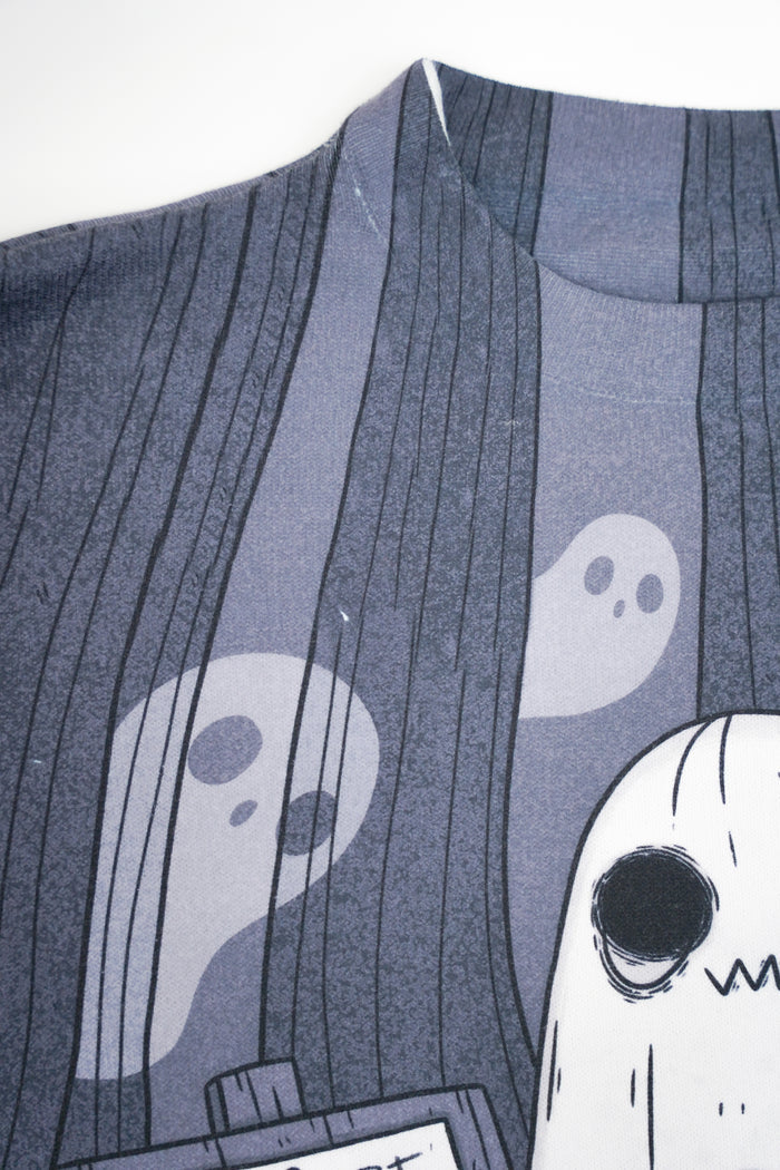 Oh Sheet! Ghostie Printed Knit Sweater (Seconds)