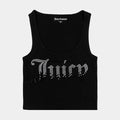 Ombre Big Bling Fitted Womens Tank Top (Black)