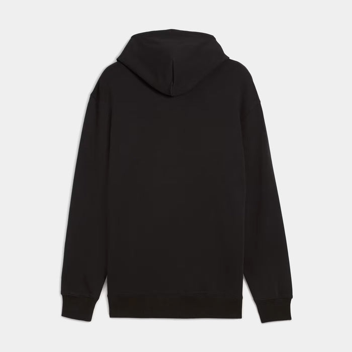 One Piece Pullover Mens Hoodie (Black/Beige)
