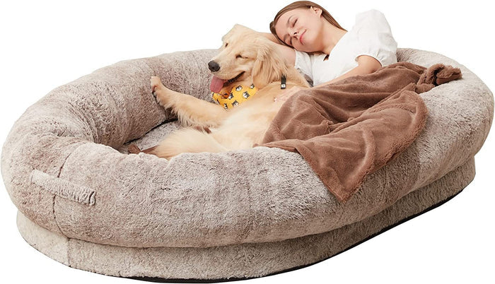 Oversized Portable Companion Bed for Pets & Owners