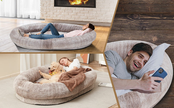 Oversized Portable Companion Bed for Pets & Owners