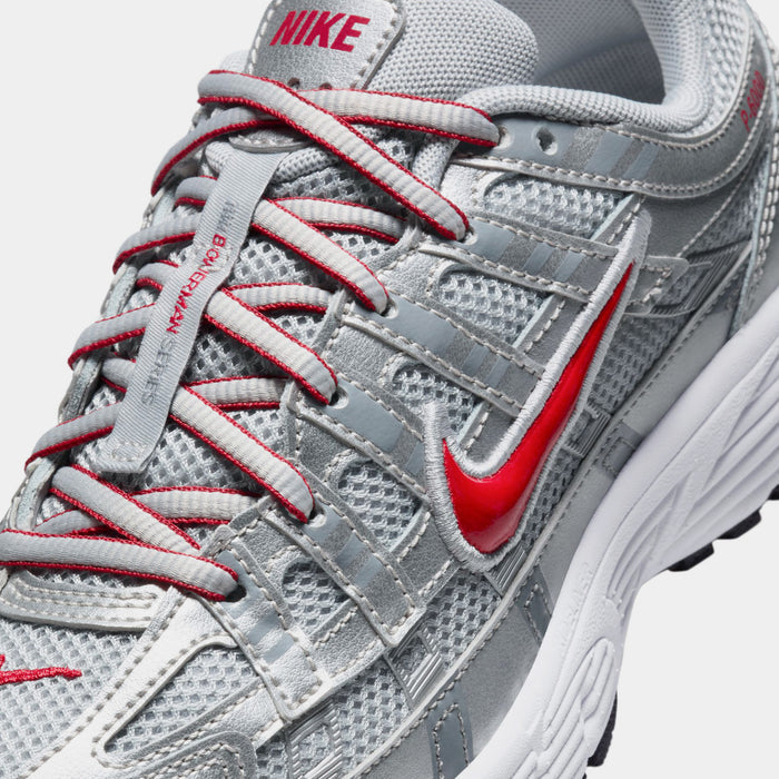 P-6000 Grade School Running Shoes (Silver/Red)