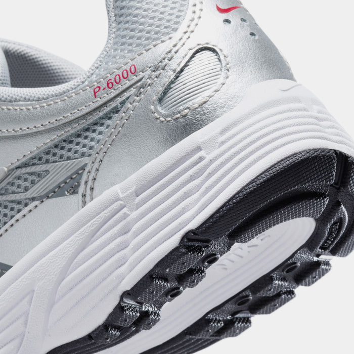 P-6000 Grade School Running Shoes (Silver/Red)