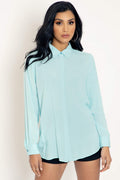Pastel Blue Button Me Up Shirt