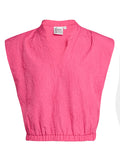 Pearl Popover Pink Textured Jacquard