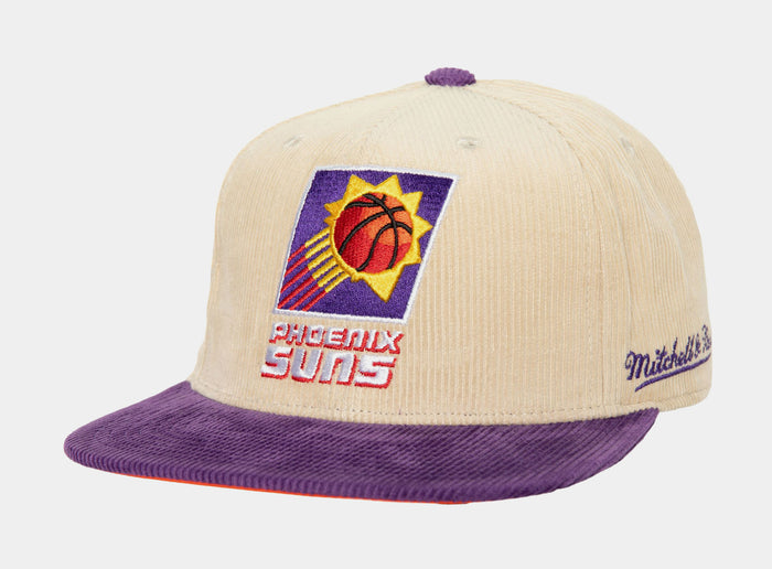 Phoenix Suns 2 Tone Team Cord Fitted Mens Hat (Neutral/Purple)