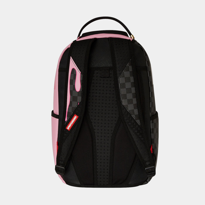 Pink Panther Half Painted Mens Backpack (Pink/Black)