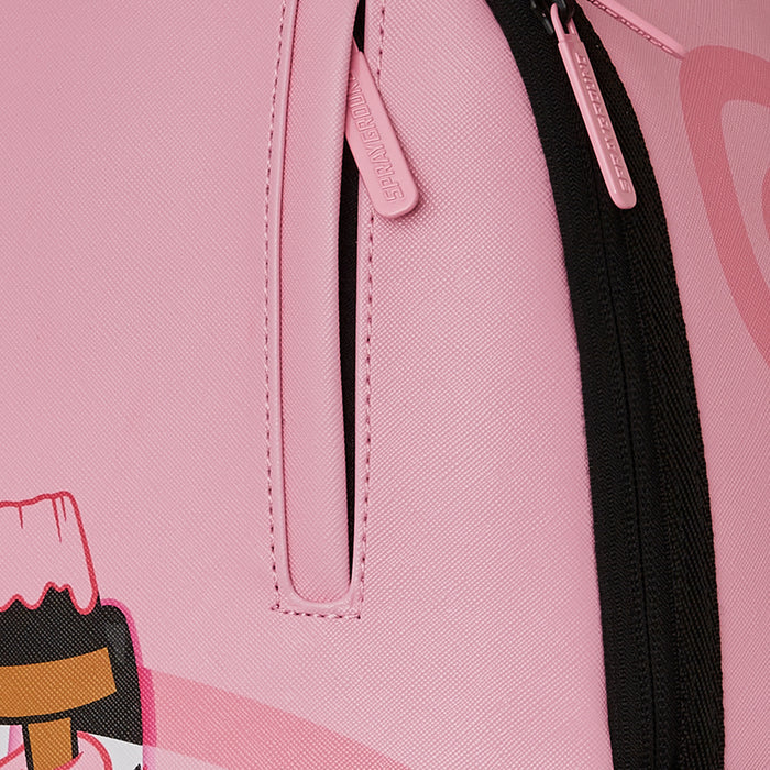 Pink Panther Half Painted Mens Backpack (Pink/Black)
