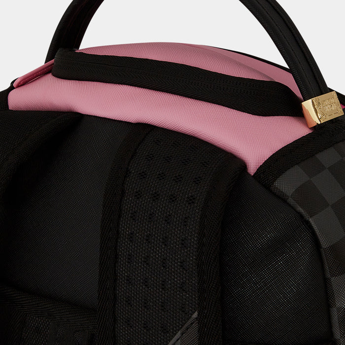 Pink Panther Half Painted Mens Backpack (Pink/Black)