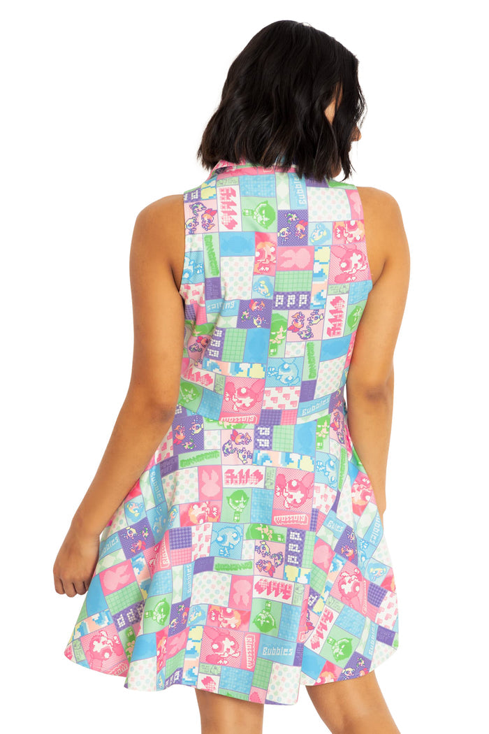 BlackMilk Clothing x Warner Brothers The Powerpuff Girls - Pixellated Powerpuff Work It Skater Dress - Warner Bros. Merchandise - Collaboration apparel - Licenced.