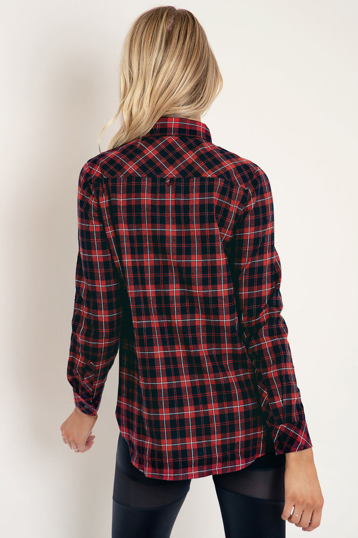 Plaid Ruby Grunge Shirt
