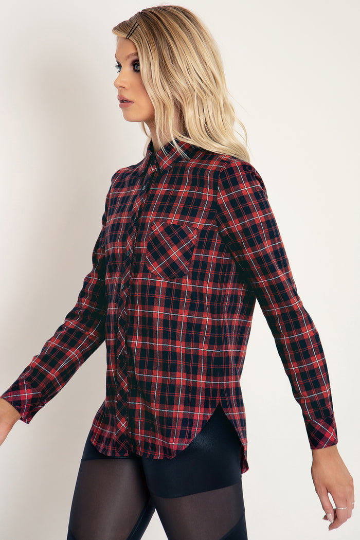 Plaid Ruby Grunge Shirt