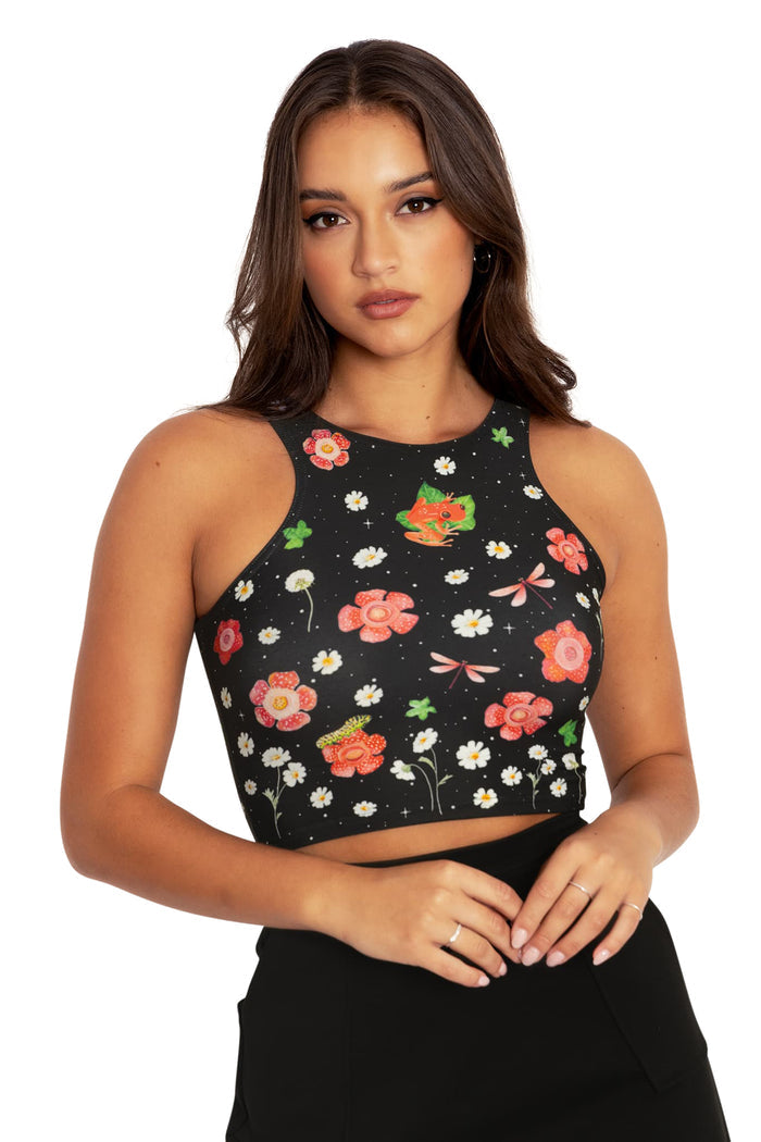 BlackMilk Clothing - Poison Fields Toastie Reversible Crop