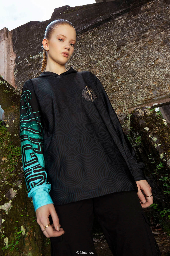 BlackMilk Clothing x Nintendo The Legend Of Zelda - The Legend Of Zelda Power Of The Zonai Hoodie Sweater - The Legend of Zelda Merchandise - Collaboration apparel - Licenced.