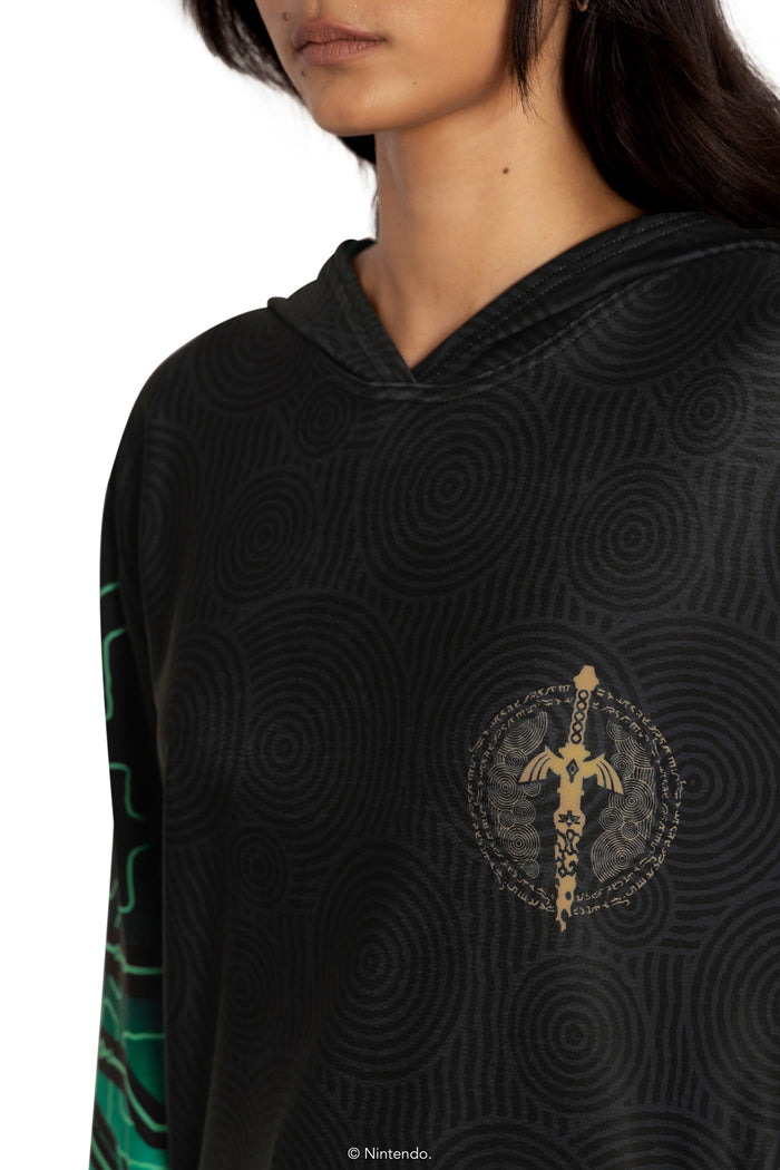 BlackMilk Clothing x Nintendo The Legend Of Zelda - The Legend Of Zelda Power Of The Zonai Hoodie Sweater - The Legend of Zelda Merchandise - Collaboration apparel - Licenced.