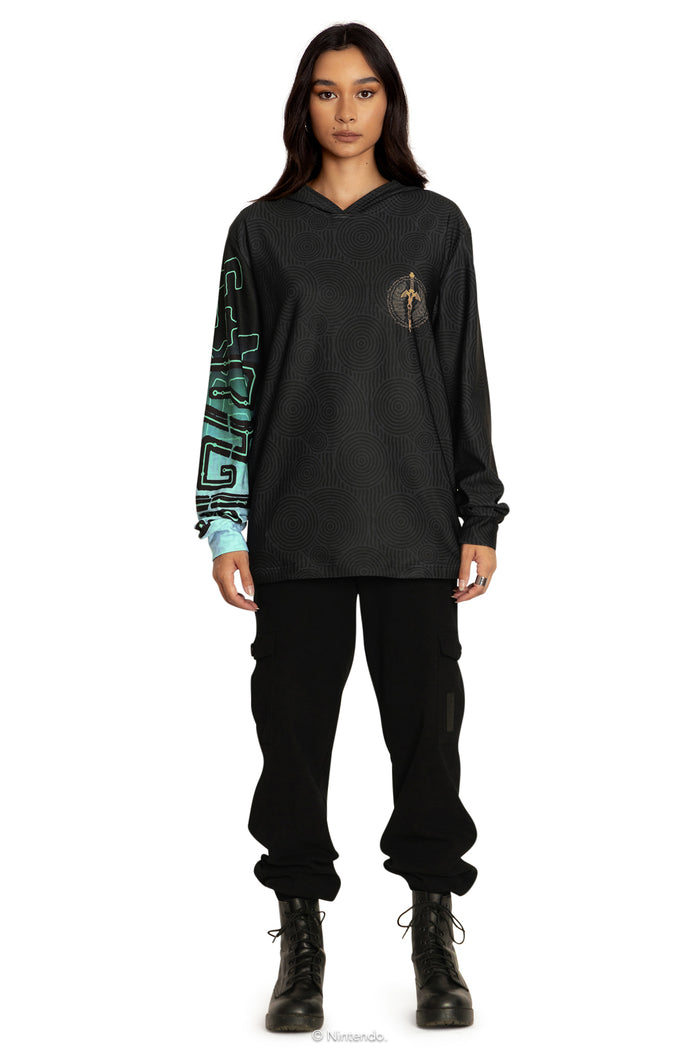 BlackMilk Clothing x Nintendo The Legend Of Zelda - The Legend Of Zelda Power Of The Zonai Hoodie Sweater - The Legend of Zelda Merchandise - Collaboration apparel - Licenced.