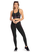 BlackMilk Clothing - Power Up Lines Wet Look Splice High Waisted Ninja Pants