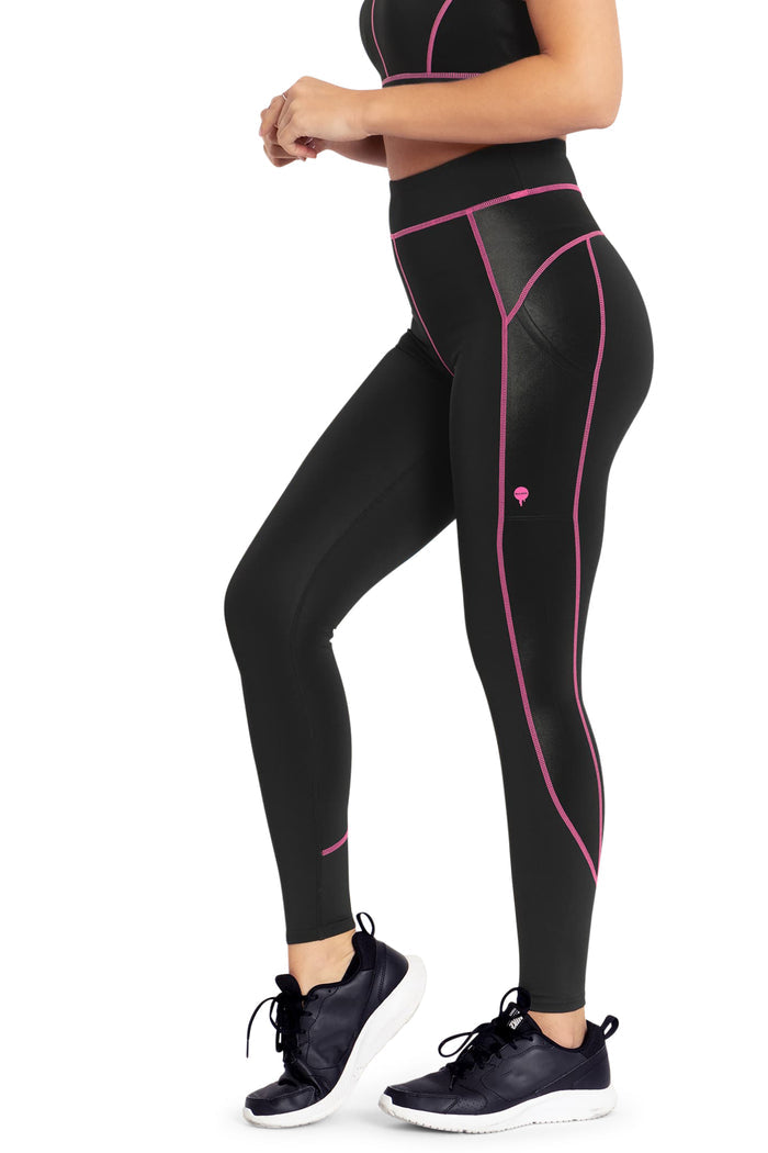 BlackMilk Clothing - Power Up Lines Wet Look Splice High Waisted Ninja Pants