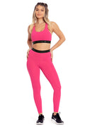 BlackMilk Clothing - Power Up Pink Banded High Waisted Ninja Pants