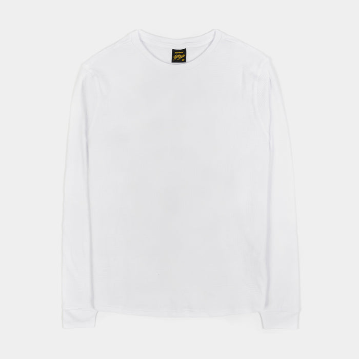 Premium Thermal Mens Long Sleeve Shirt (White)