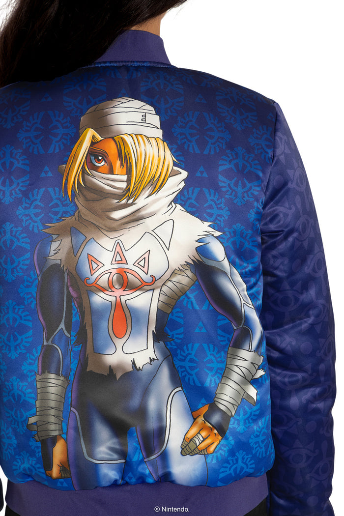 BlackMilk Clothing x Nintendo The Legend Of Zelda - The Legend Of Zelda Princess Zelda And Sheik Reversible Bomber Jacket - The Legend of Zelda Merchandise - Collaboration apparel - Licenced.