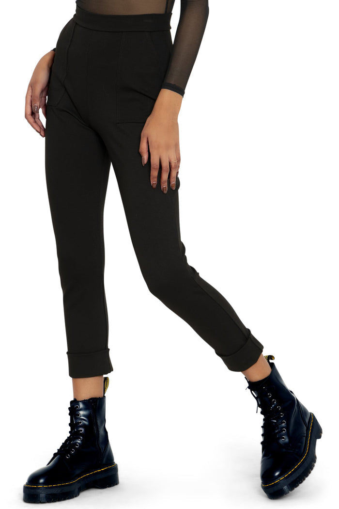 BlackMilk Clothing - Push It Ponte High Waisted Cuffed Pants
