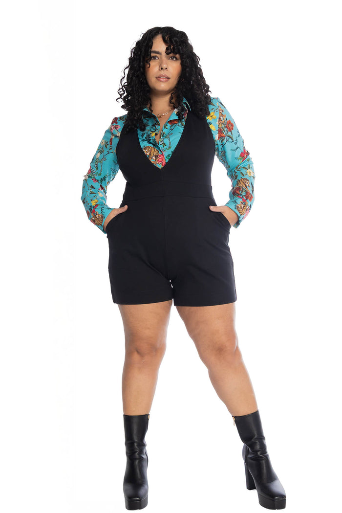 Push It Ponte Plunge Playsuit