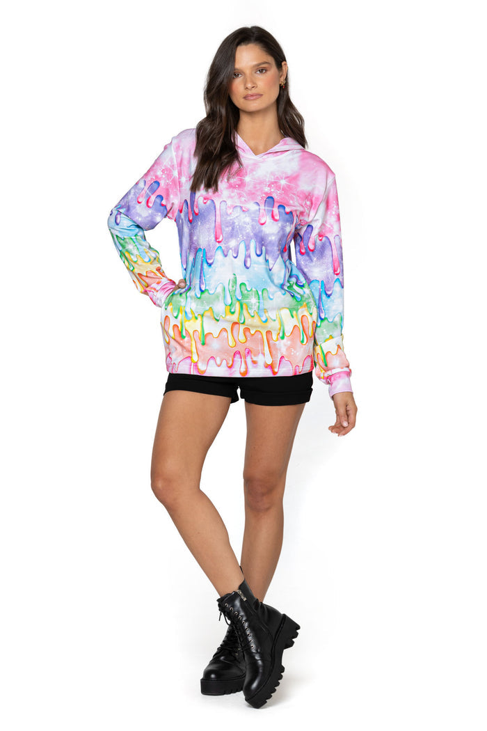 Rainbow Drip Hoodie Sweater