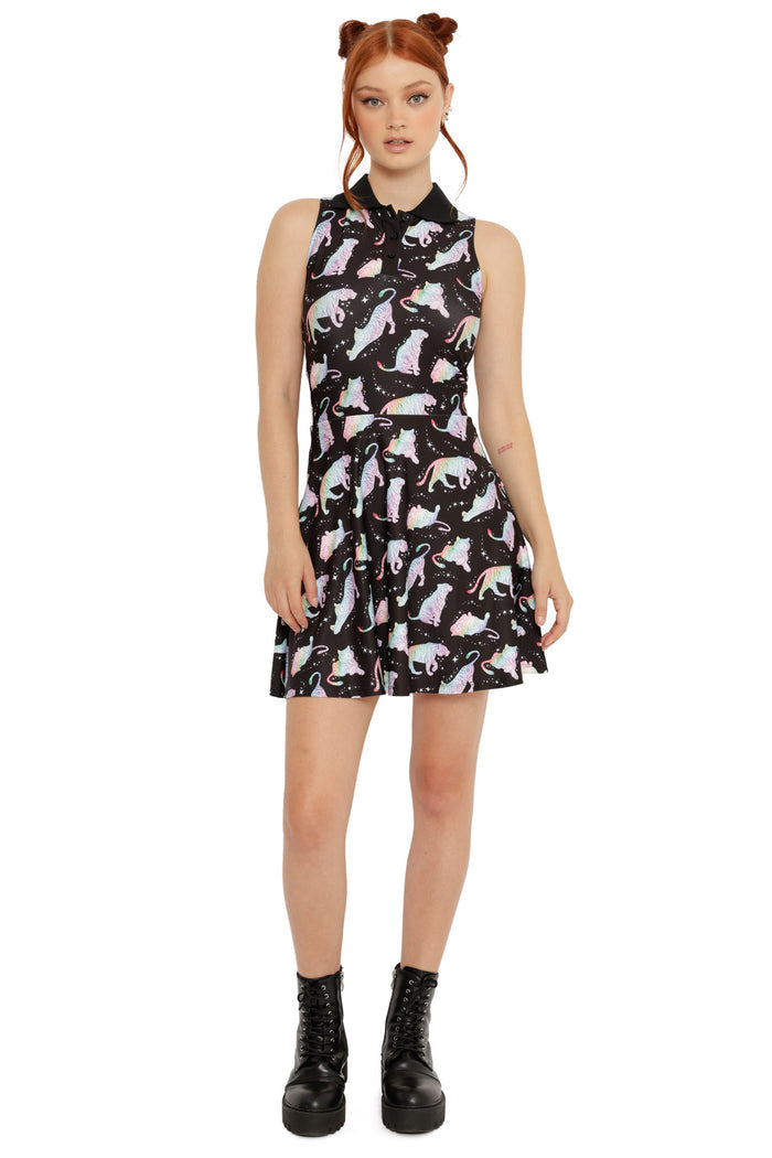 Rainbow Tiger Polo Dress